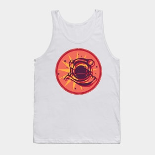 Astronaut helmet bright colors Tank Top